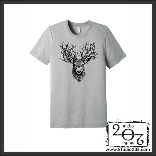 Deer Antler Celtic Knot Short Sleeve Triblend T-Shirt
