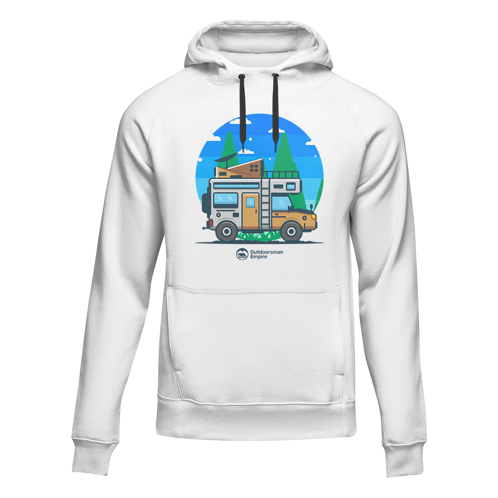 Funny Camping Adult Fleece Hooded Sweatshirt