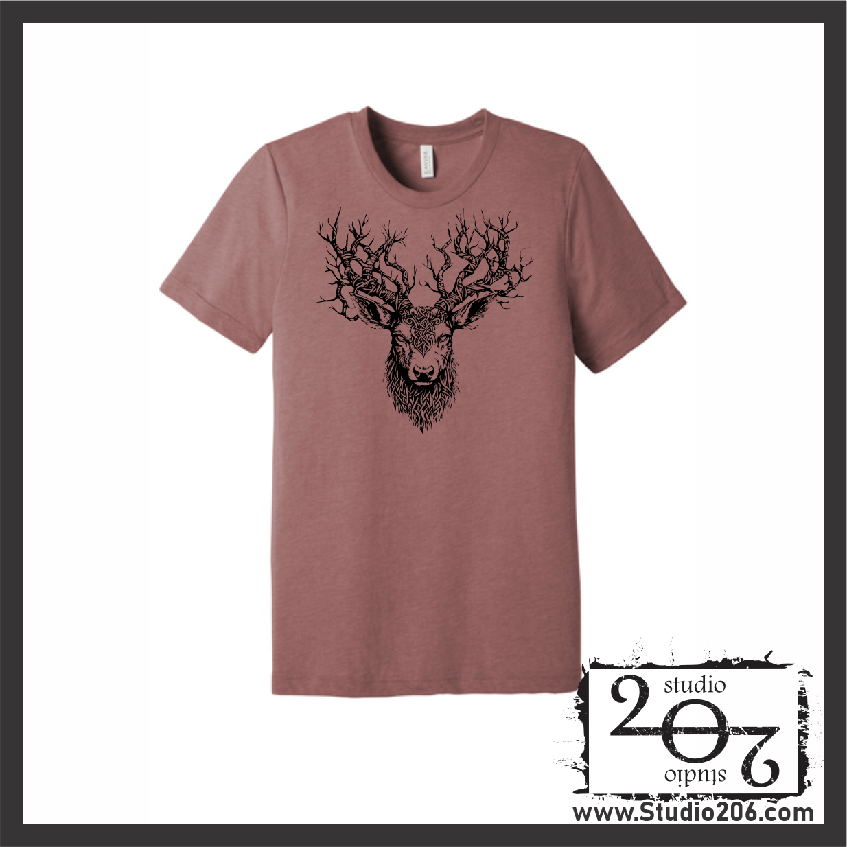 Deer Antler Celtic Knot Short Sleeve Triblend T-Shirt