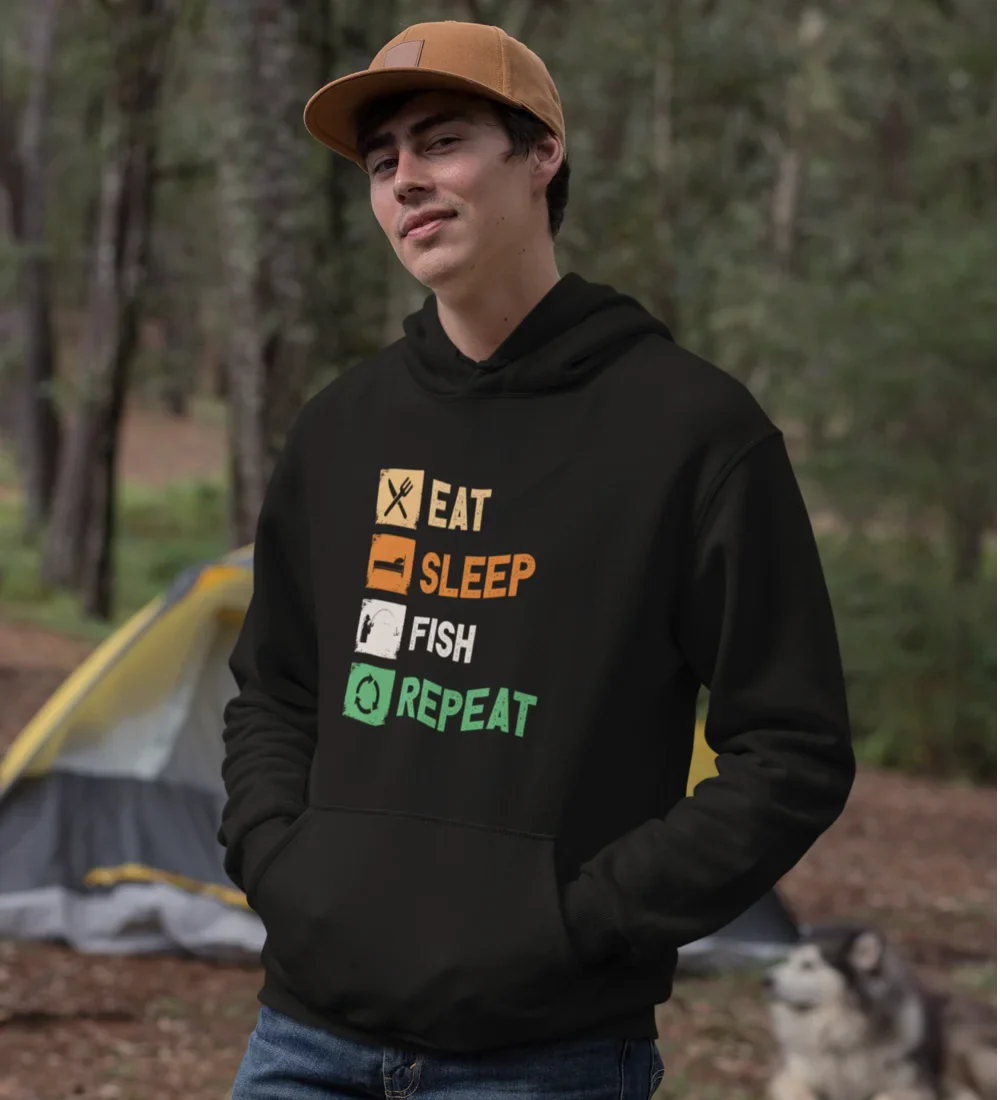 Eat Sleep Fishing Repeat Unisex Hoodie