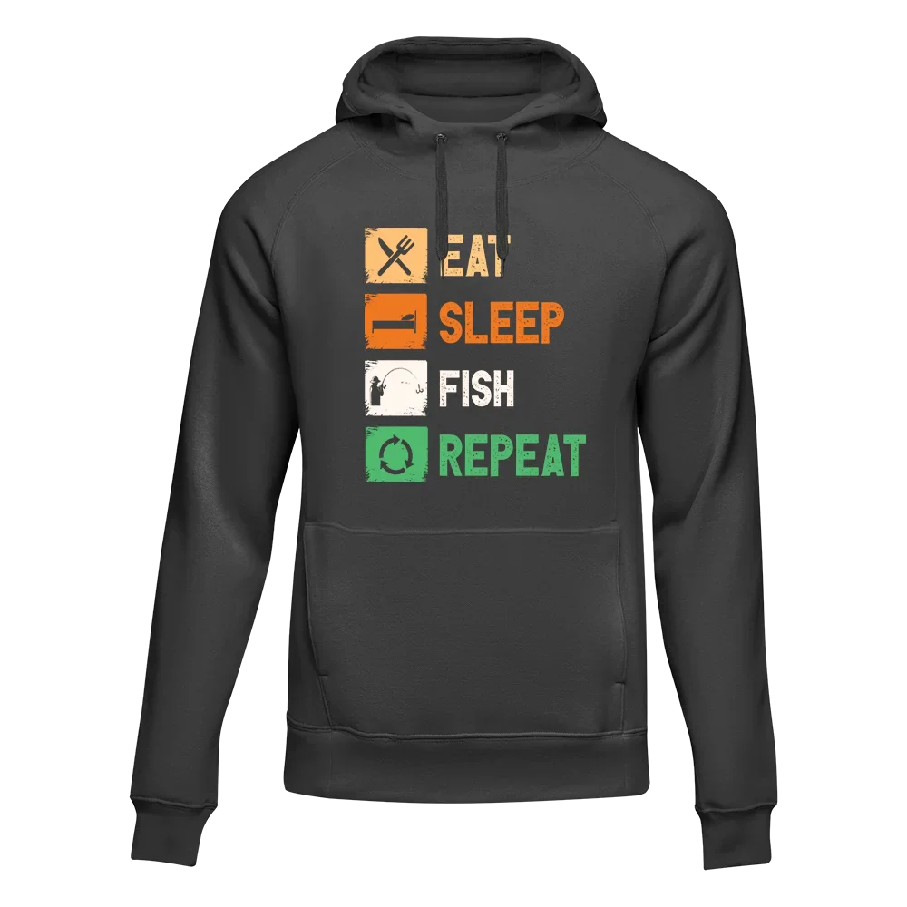 Eat Sleep Fishing Repeat Unisex Hoodie
