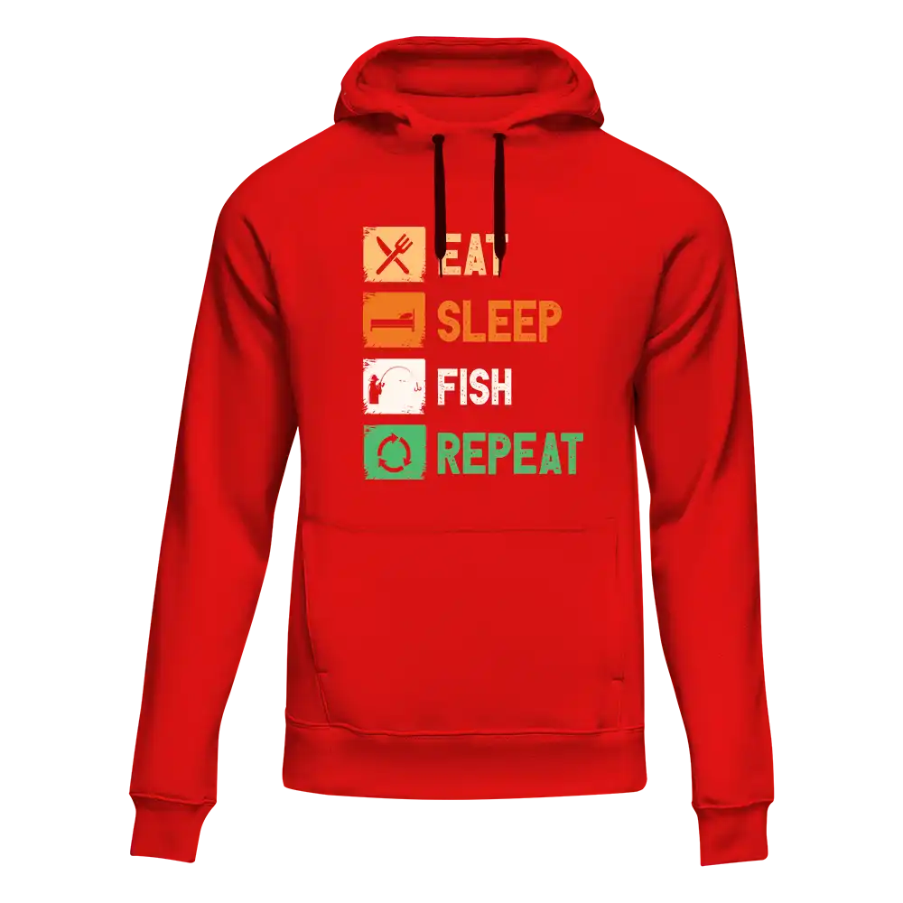 Eat Sleep Fishing Repeat Unisex Hoodie