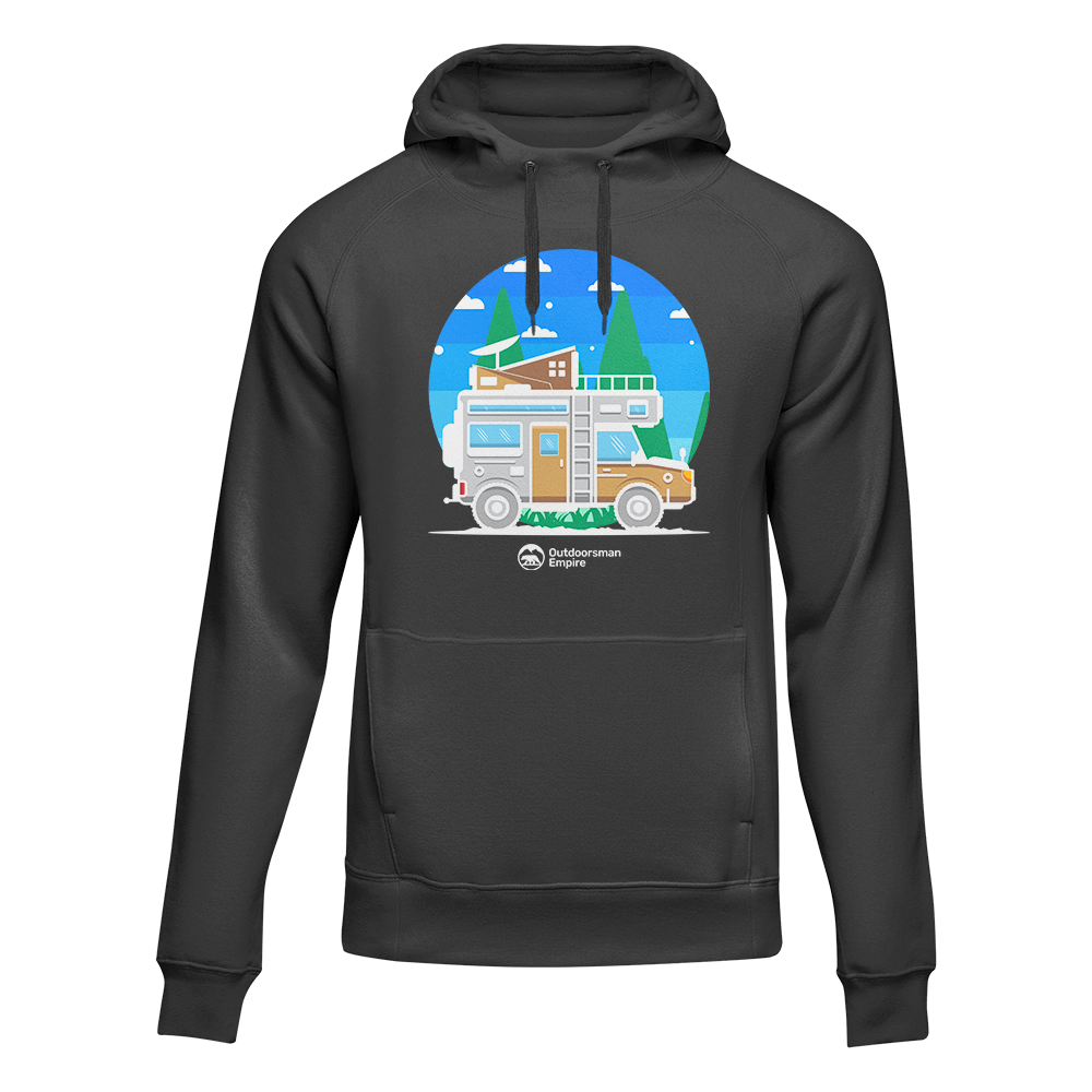 Funny Camping Adult Fleece Hooded Sweatshirt